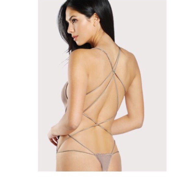 Strapless Backless Bodysuit....Light Brown...New - Picture 3 of 5